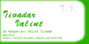 tivadar valint business card